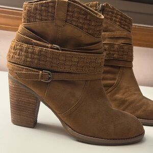 Size 9 Altar’d State Brown Suede Booties